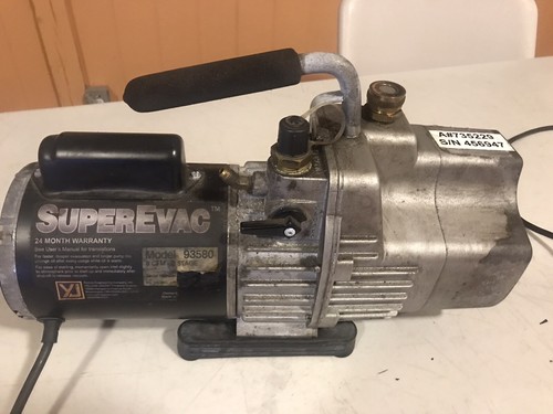 YELLOW JACKET SUPEREVAC PUMP 93580 2 STAGE THERMAL OVERLOAD 8 CFM G2U