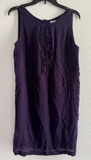 LEON MAX dress Limited Edition purple Silk floral Sleeveless mini dress size M