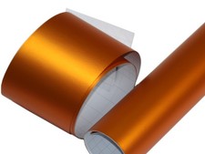 10,09€/m² Autofolie Orange Chrom Matt Metallic 9m x152cm m Luftkanäle X308