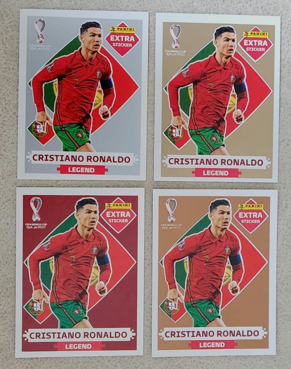 スポーツ選手 5/5 CRISTIANO RONALDO PANINI white gold PANINI EXTRA Sticker Cristiano Ronaldo Gold Silver bronze