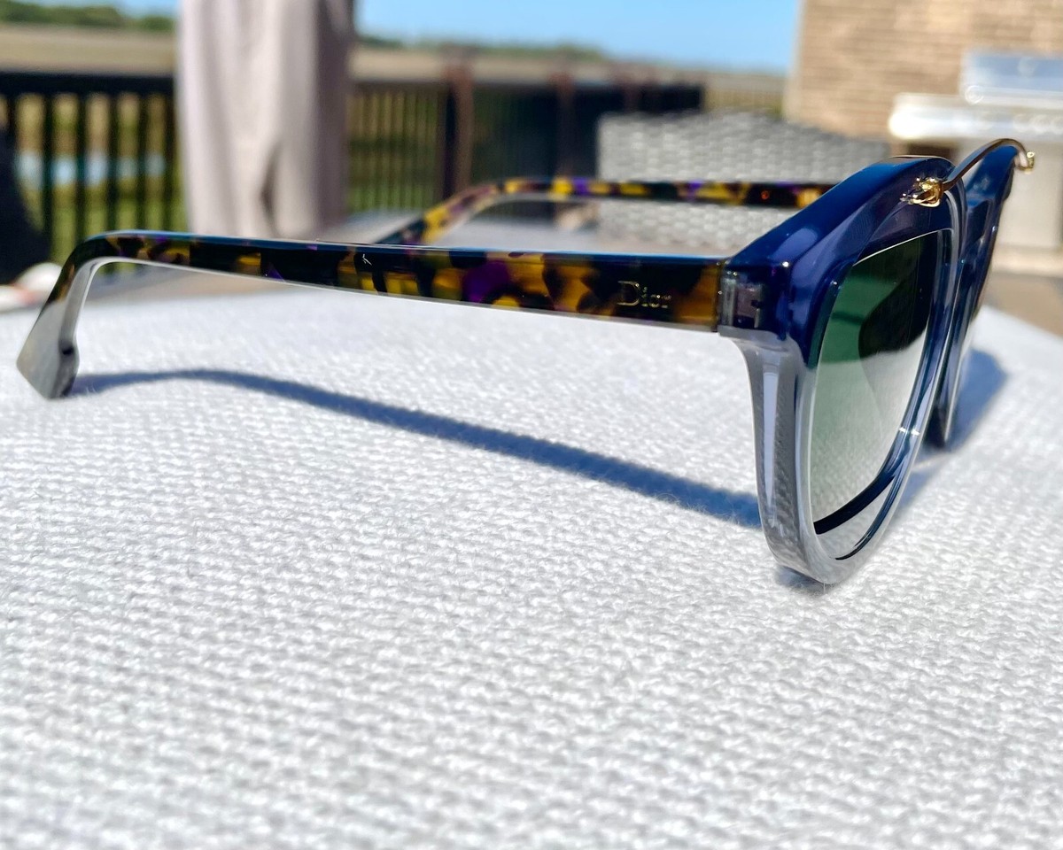Dior Mania1 Sunglasses with Clear and Gold Frame Christian Dior DiorMania 1 Sunglasses FRAMES Black Tortoise  main image 3
