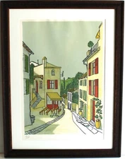 DENIS PAUL NOYER 1940 VINTAGE LITHOGRAPH SIGNED NUMBERED STREET SCENE FRENCH ART