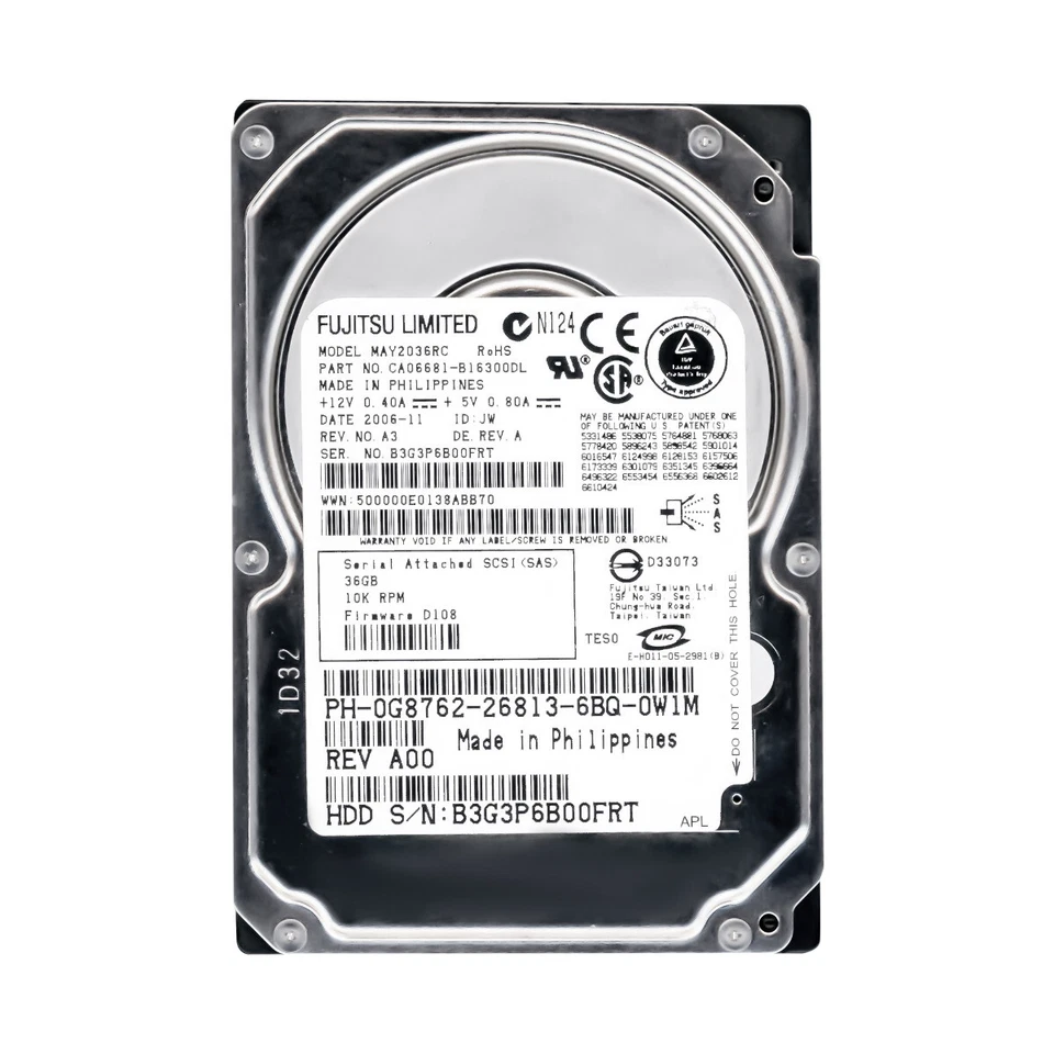 Hard Drive Dell 0G8762 MAY2036RC 36GB 10K 16MB SAS 2.5'' - Image 3 of 3