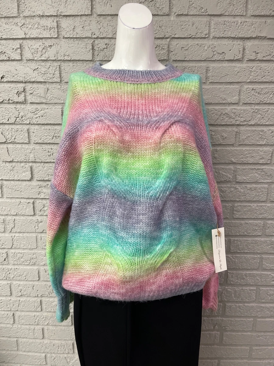 Oversized rainbow clearance sweater