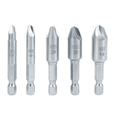 5Pcs/set Screw Extractor Remove Set Easy out Bolt Screws Extractors Drill Bits