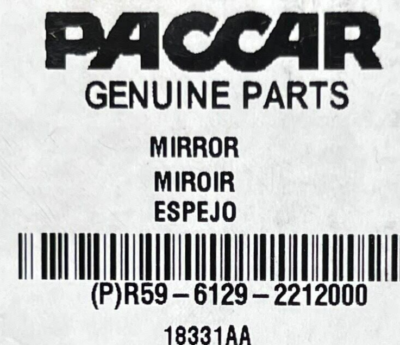 R59-6129-2212000 Genuine Paccar Door Mirror LH/S OEM - New | eBay