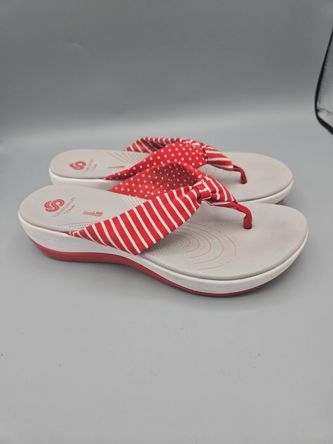 CLARKS Sandali donna Cloudsteppers Clark’s Arla Glison taglia 9 rossi a righe