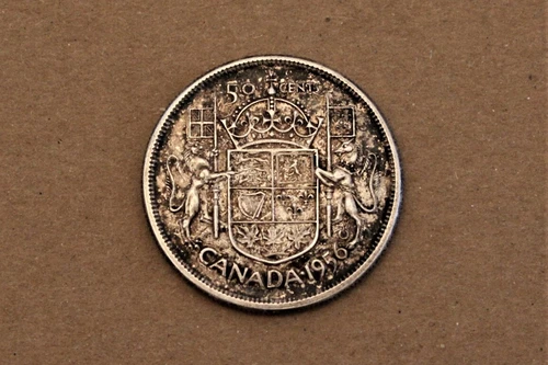 1956 Canadian Silver Half Dollar  Elizabeth II
