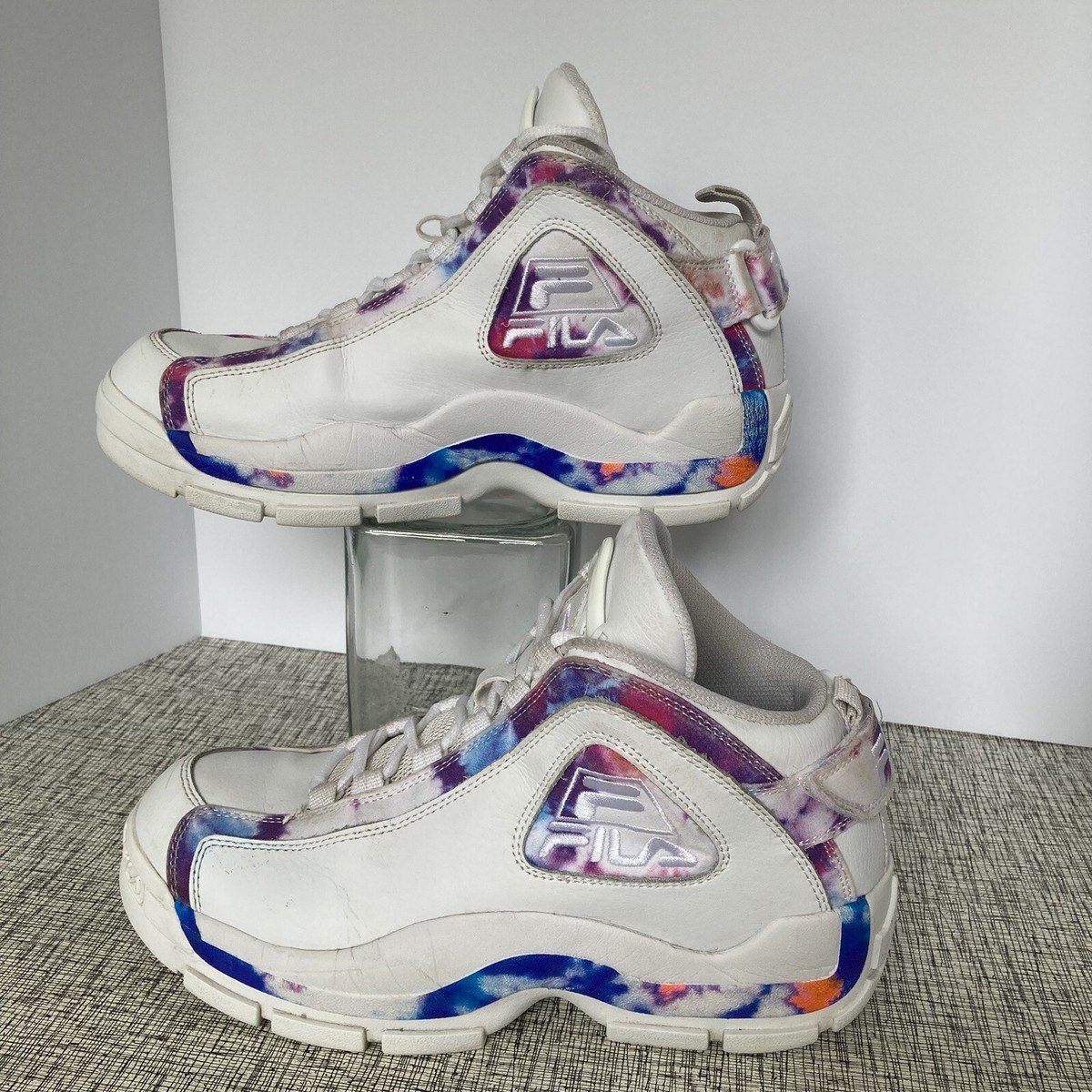 FILA Grant Hill Tie Dye Size White Purple Pink Blue Tupac