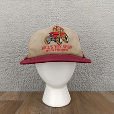 Tractor Trucker Hat VTG Bill's Toy Shop Tractor Adjustable Snapback Made in USA