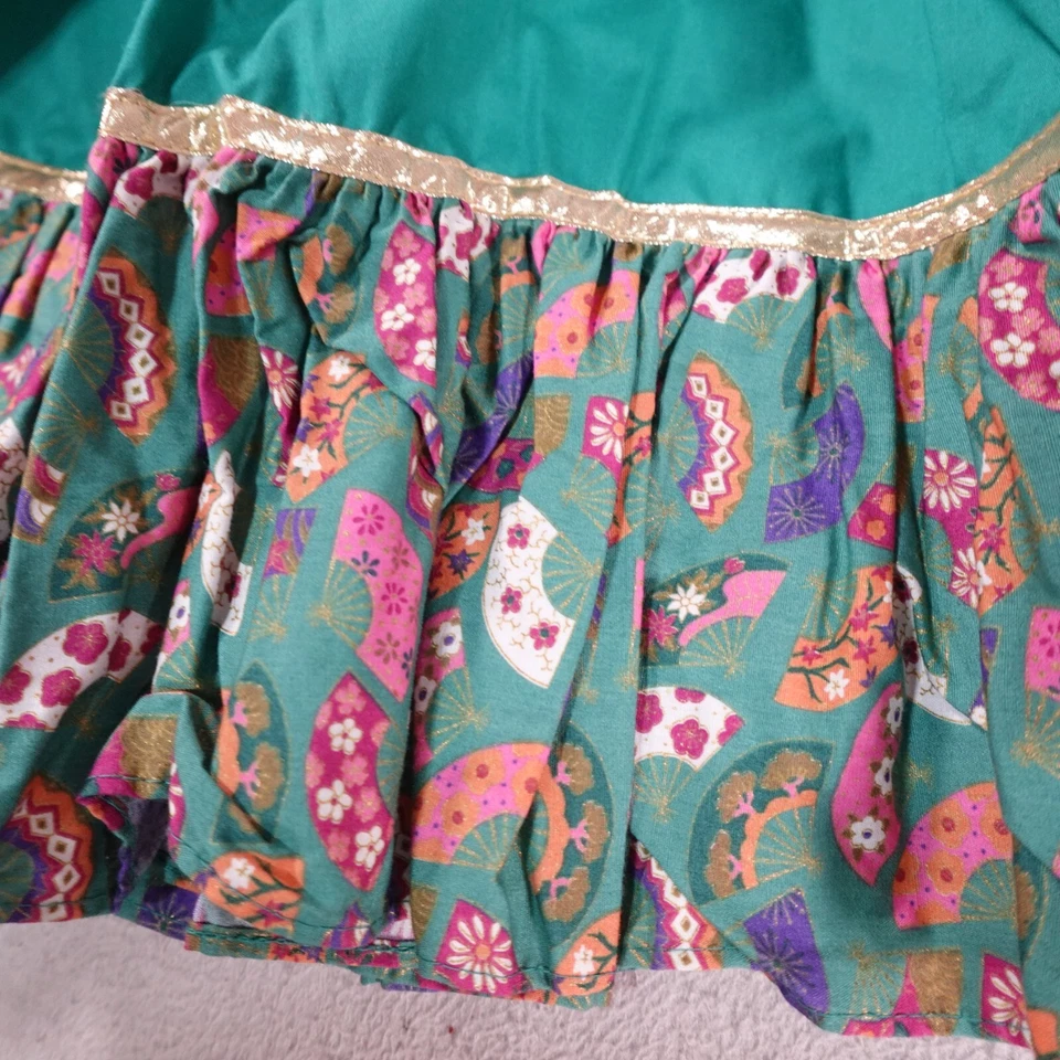 Falda de Baile Cuadrada Vintage Para Mujer Mediana Verde Malco Modos Hoedown Vaquera Foto 3 de 4