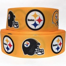 GROSGRAIN RIBBON 5/8", 7/8",1.5", 3" SPORTS FOOTBALL Christmas Birthday gifts sp