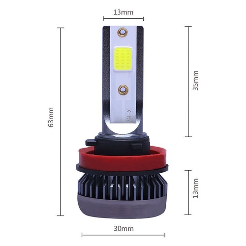 H11+H11 LED Combo Headlight Bulbs High Low Beam Kit 6000K Xenon Super White New - Picture 10 of 11
