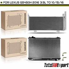 New Aluminum Radiator & AC Condenser Cooling Kit for Lexus GS450h 2016 V6 3.5L