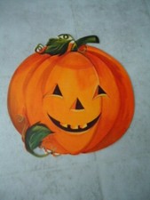 Jack-O-Lantern 3 Front Teeth Dark Single Sided Die Cut Bulletin Board Aid 8    X
