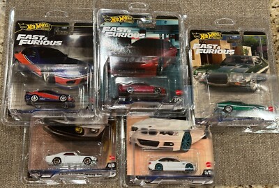 5 Car Set 2024 Hot Wheels Fast & Furious Mix F Silvia Soarer Mustang BMW Torino