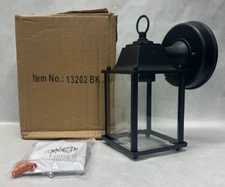 Lumivert Lighting 4 Panel SQUARE COACH LIGHT 13202 BK Wall Sconce - New Open Box