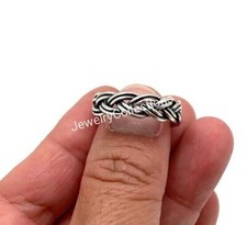 Sterling Silver Ring Double Braid Ring Braided Band Twist Ring Rope Band B44