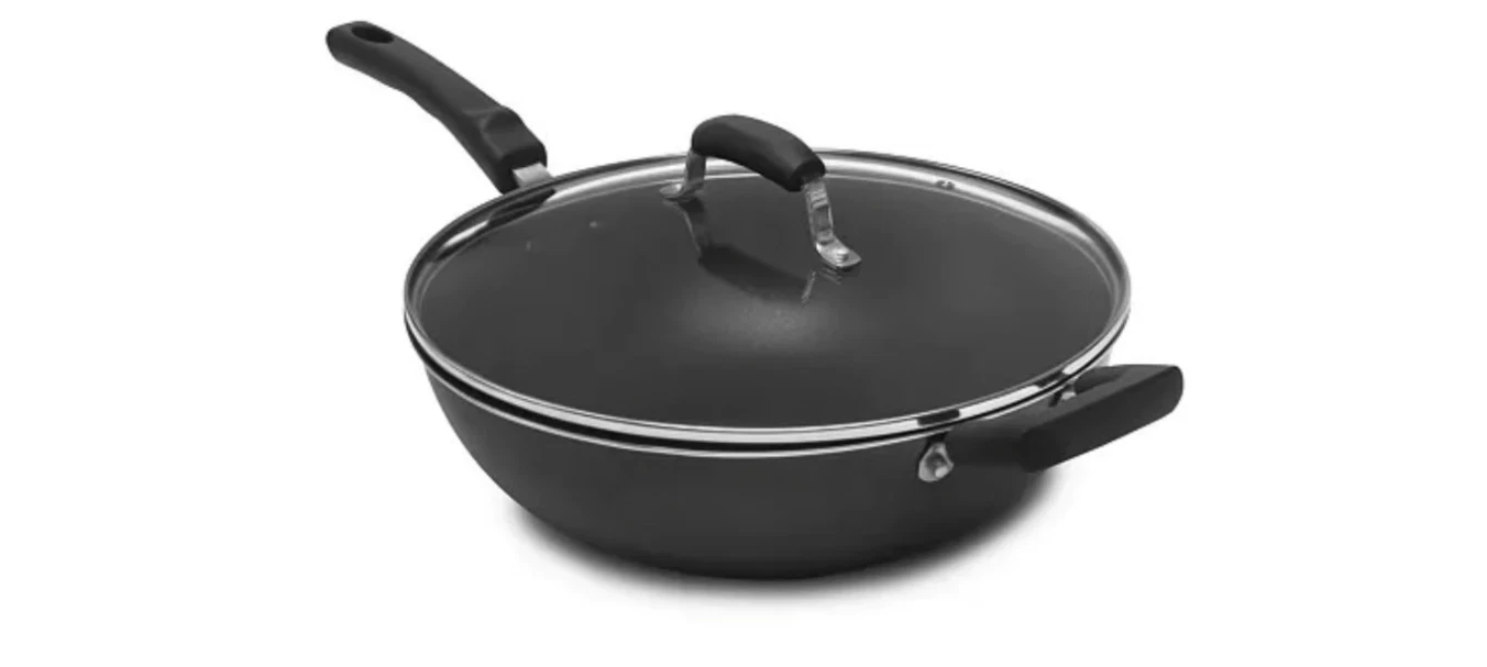 SEDONA 6.5 Qt. Wok With Tempered Glass Lid Ceramic Nonstick Durable Aluminum NEW