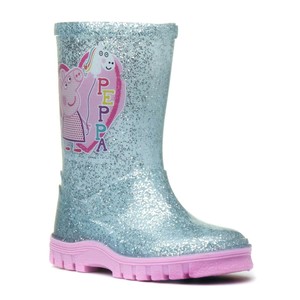 silver glitter wellies