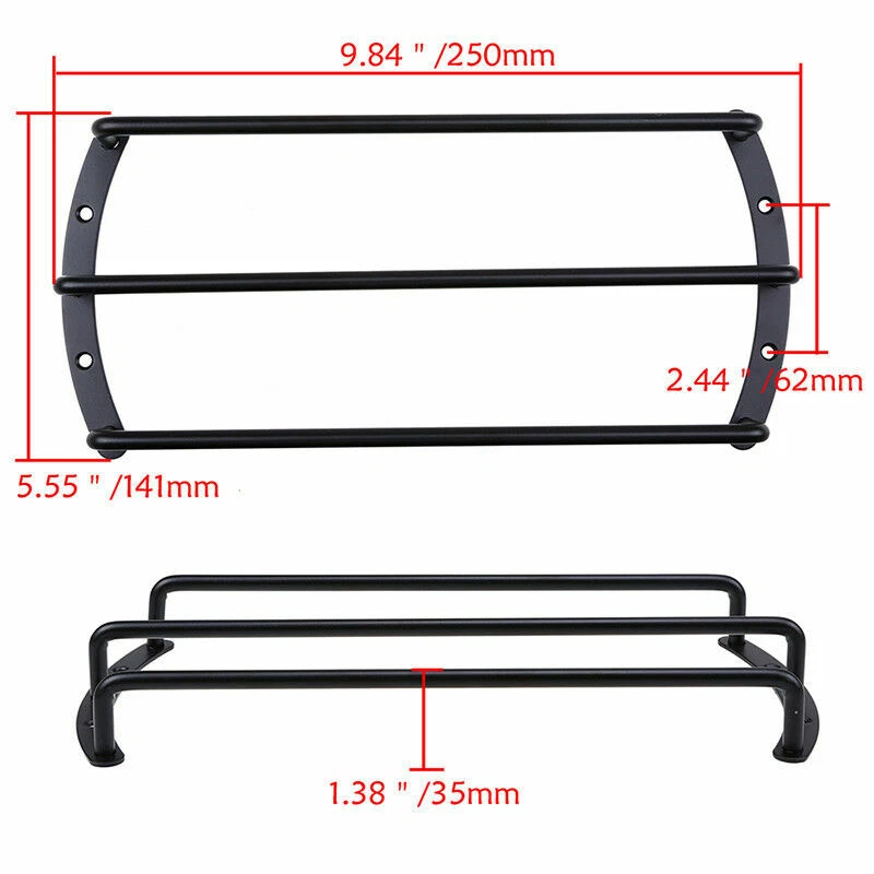 1 Pair Car 8" Inch Matte Metal Subwoofer Speaker Grille Cover Bar Grill Black - Image 2 of 4