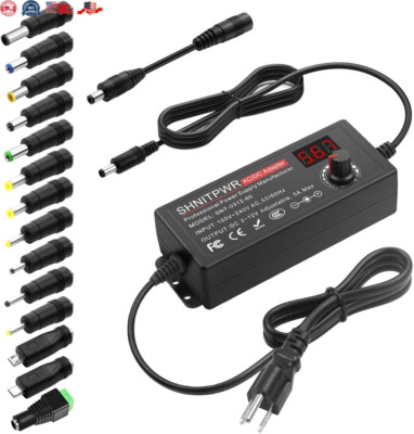 60W Universal Power Supply DC 3V 4V 4.5V 5V 6V 7V 7.5V 8V 9V 10V 11V 