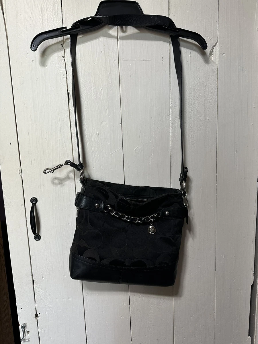 Coach Black Monogram Purse Shoulder Bag - Coach 1941 Collection