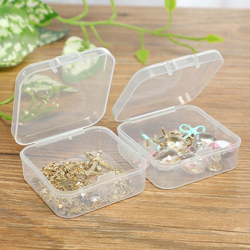 20 Pcs Clear Plastic Boxes Storage Mini with Lid Jewelry Container Small Case - Picture 9 of 11