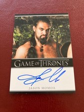 Jason Momoa Autograph 2012 GAME OF THRONES KHAL DROGO AUTO BORDERED SEASON 1