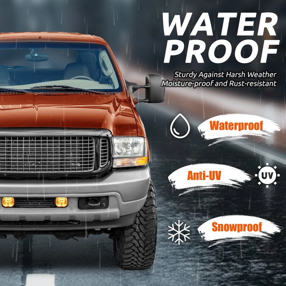 Amber Lens Fog Lights Lamps For Ford F250 F350 F-450 Super Duty 2001-2004 W/Bulb - Изображение 2 из 4