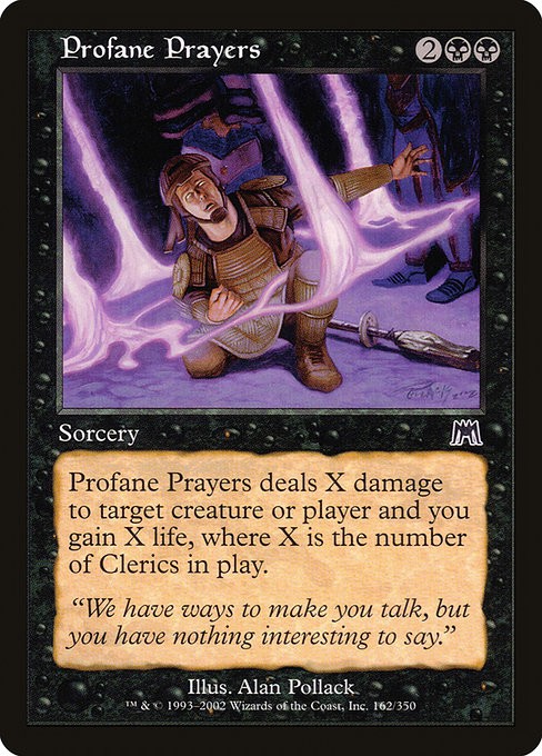 Profane Prayers Foil Onslaught 162 NM MTG