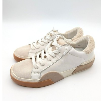 Dolce Vita Zina Lace Up Sneaker Shoes Women's White/Tan Size US5.5 EU36