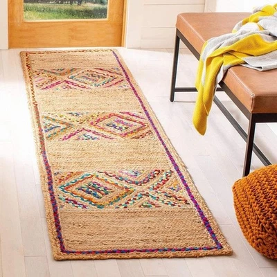 Teppich 100% Natur Baumwolle Jute Wende Flechtteppich Wohnen Modern Vorleger - Bild 1 von 4