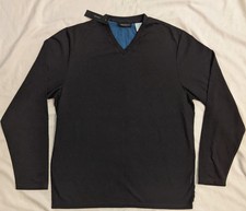 NWT vintage DKNY v-neck LIGHTWEIGHT SWEATER cotton blend MENS M blue