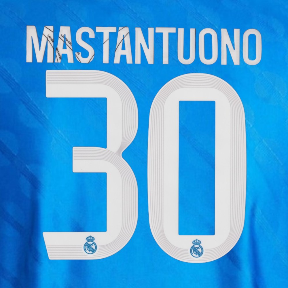 新品❗️  Real Madrid NO.30 Mastantuono Official MASTANTUONO #30 Real Madrid CF 3rd 2025-26 PRINT | eBay