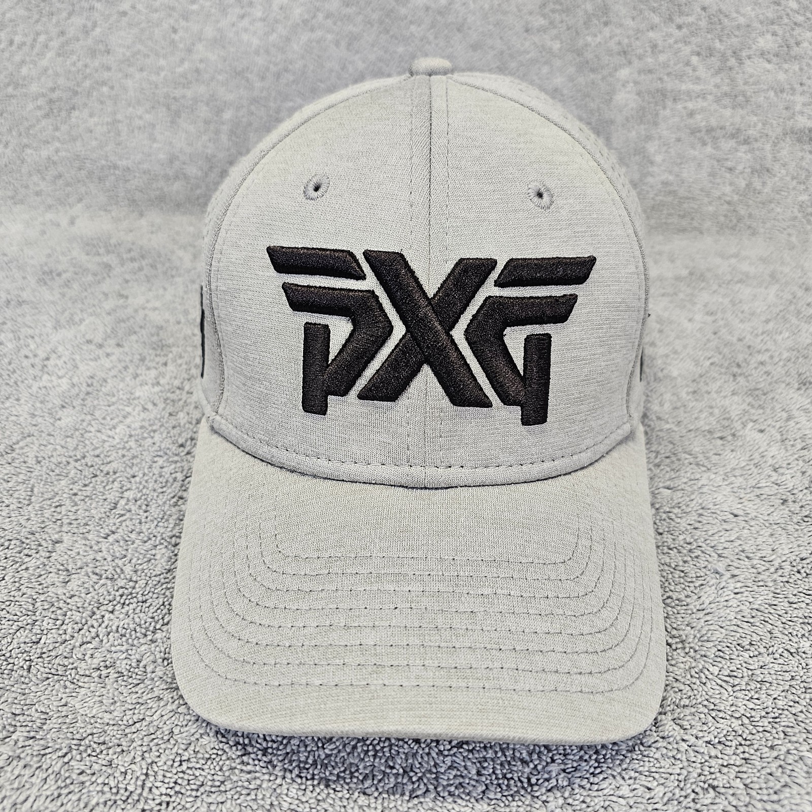 PXG Golf Hat S/M New Era 3930 LASER MESH SHADOW TECH FITTED CAP Gray Black 