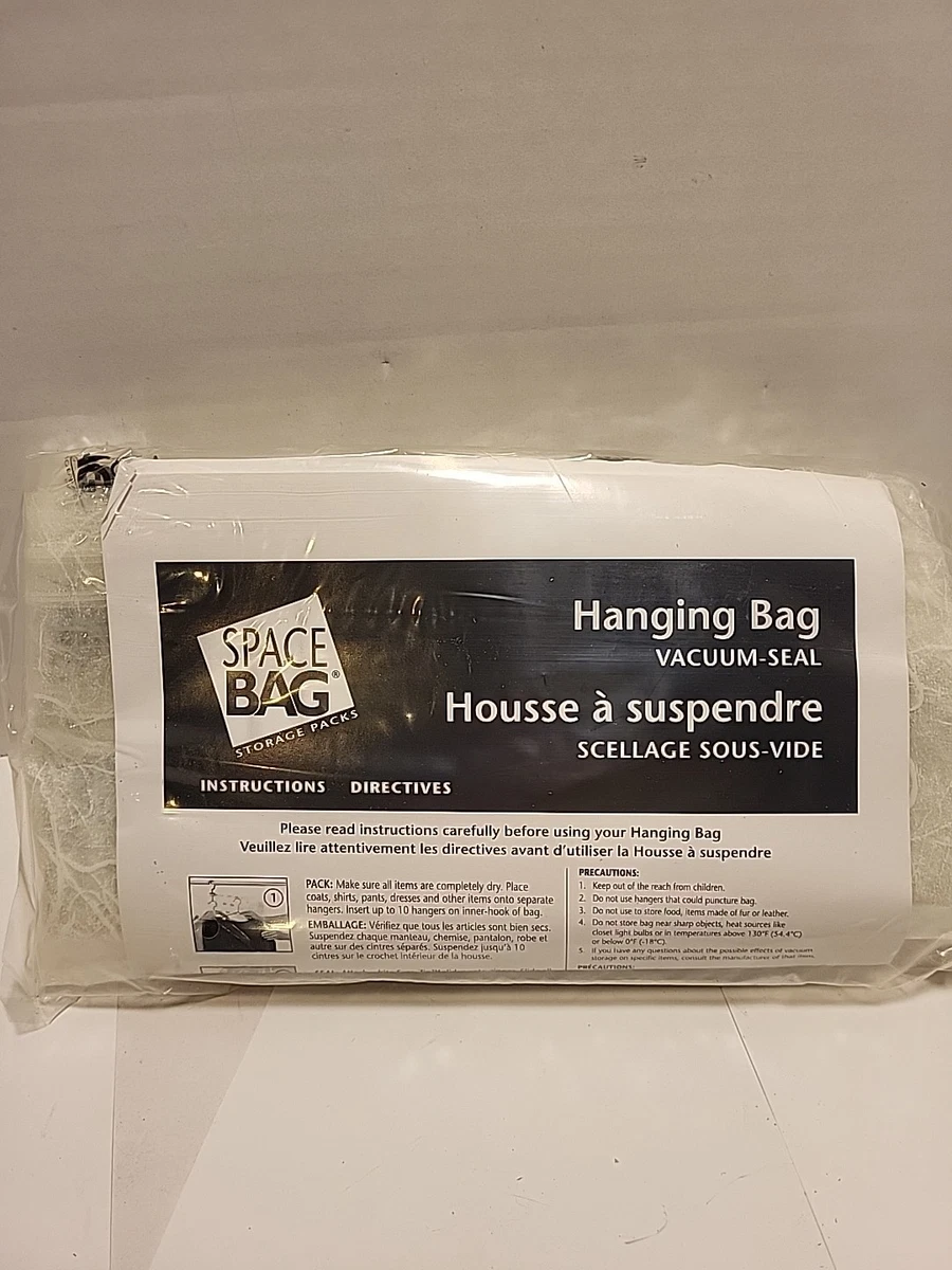 Space Bag Suspendu 22 X 48 Pouces - Transparent - Neuf Sans Emballage