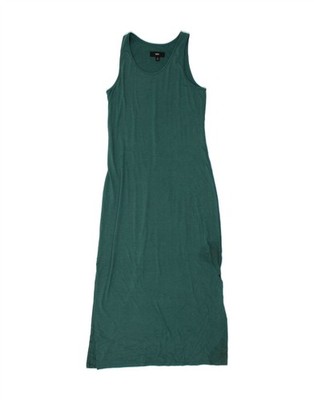 Mossimo Damen ärmelloses Maxikleid UK 12 mittelgrün Polyester CH00