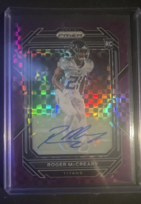 2022 Prizm - Rookies Roger McCreary #382 Purple Power Prizm Autographs /49