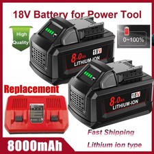 12.0AH For Milwaukee For M18 18V 48-11-1860 48-11-1850 Lithium Battery /Charger
