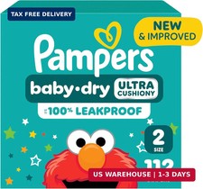 Diapers - Baby Dry - Size 2, 112 Count, Absorbent Disposable Infant Diaper Pack