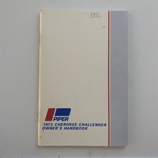 1973 Piper Cherokee Challenger Owners Handbook PA-28-180