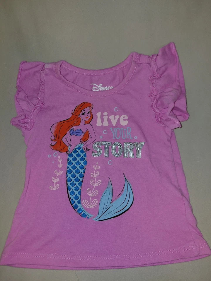 Disney Little Mermaid Pink And Silver Outfit 4T - Image 2 of 4