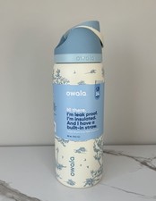 Owala "Toile Be Home" 32oz FreeSip Water Bottle French Country Blue White New