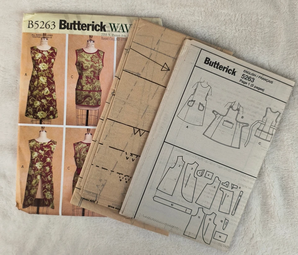 Butterick Pattern B5263 Aprons Very Easy Waverly Uncut All Sizes - Image 2 of 3