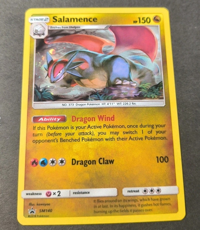 Pokemon Salamence Black Star Holo Promo Card SM140 NM