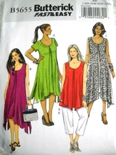 Butterick 5655 Dress Pants and Tunic Women's 18w-24w Sewing Pattern