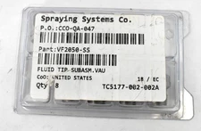 Lot of 8 Spraying Systems Co VF2050-SS Air Atomizing Fluid Caps Stainless Steel