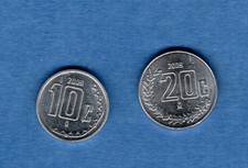 MEXICO  -  10 & 20 Centavos  (small type)    -  2009