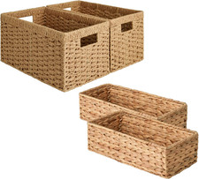 Stylish Round Paper Rope  Woven Storage Baskets for Home Organization